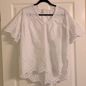 H&M Boho Summer Breezy Eyelet Blouse